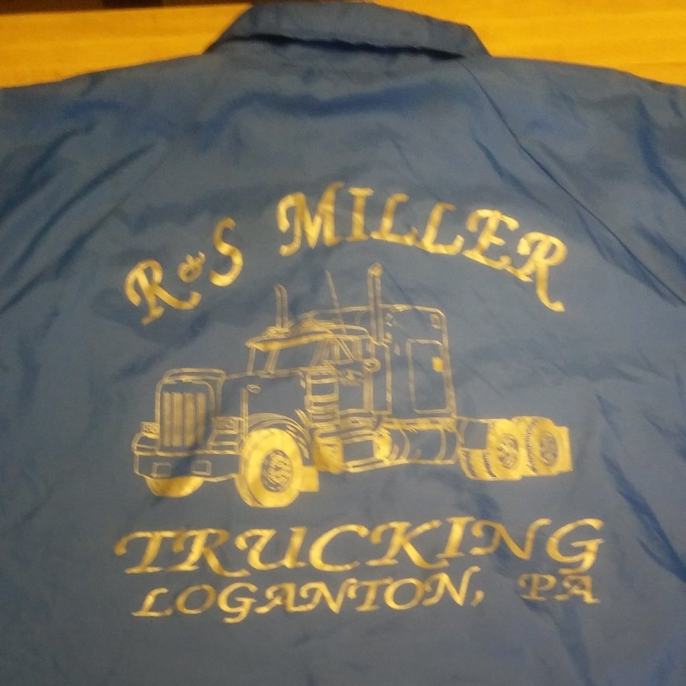 Vintage R&S Miller Trucking Nylon Jacket XXL